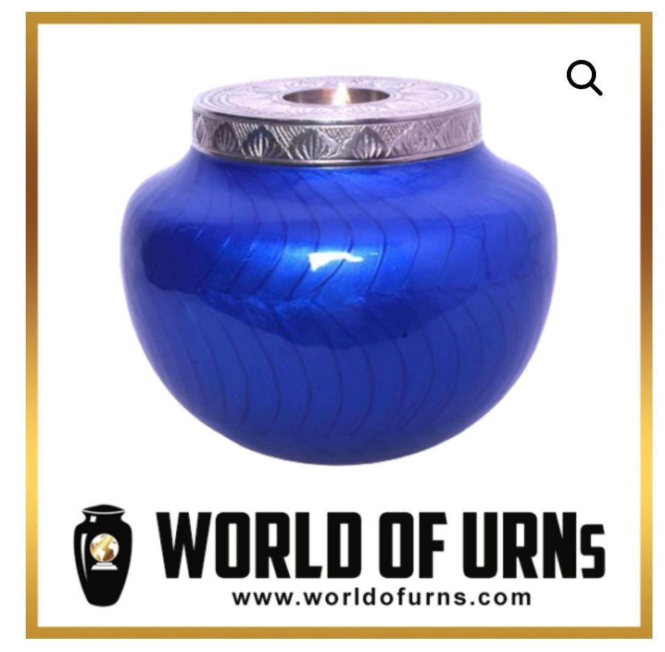 Candle Urn Blue