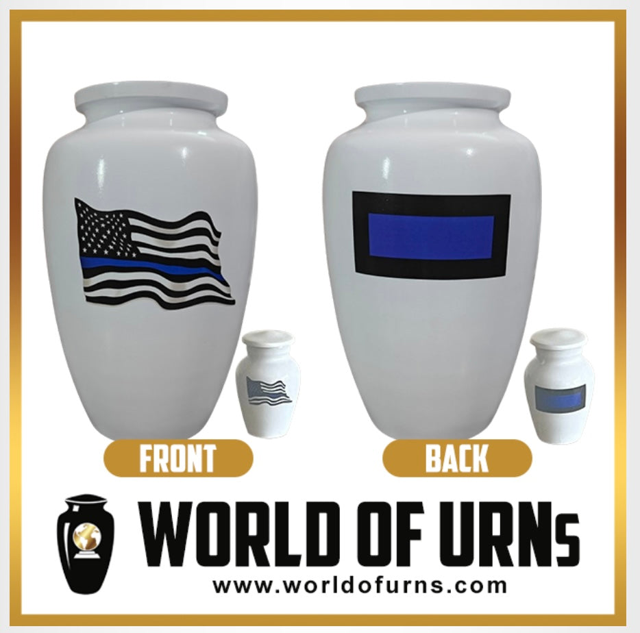 Police Urn White